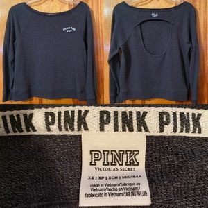 RELIST - PINK SEAS THE DAY CREWNECK w/ PEEKABOO BACK